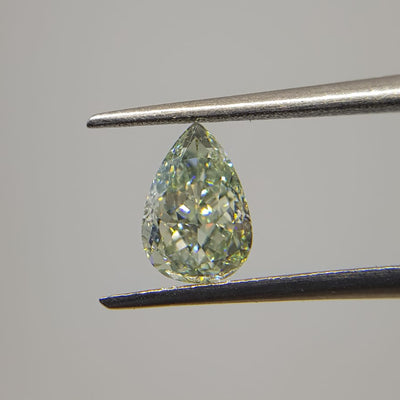 1.01 Carat PEAR Shape GREEN Color Diamond