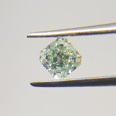 0.51 Carat RADIANT Shape GREEN Color Diamond