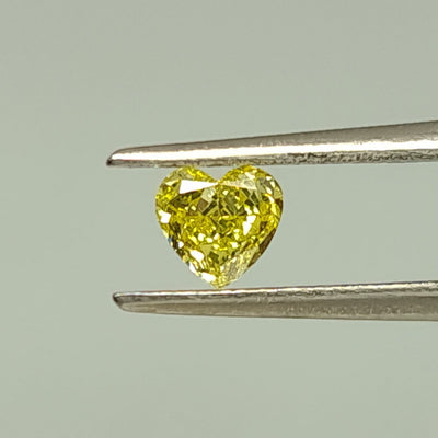 0.26 Carat HEART Shape YELLOW Color Diamond