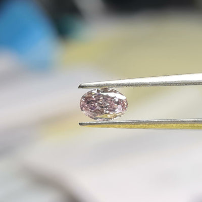 0.41 Carat OVAL Shape PINK Color Diamond
