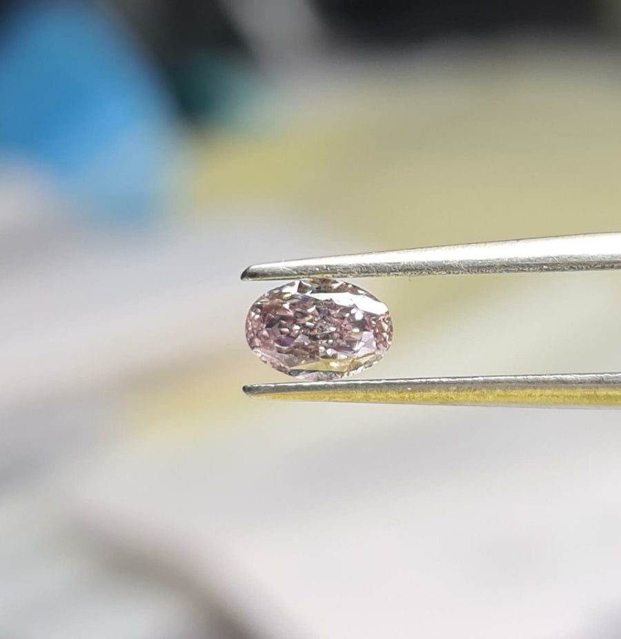 0.41 Carat OVAL Shape PINK Color Diamond