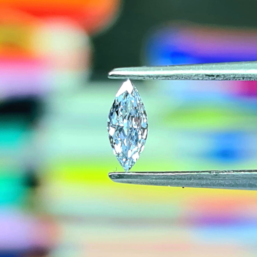 0.10 Carat MARQUISE Shape BLUE Color Diamond