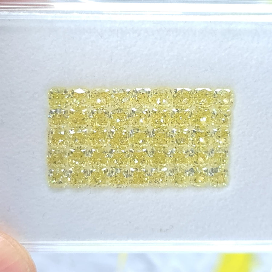 7.73 Carat CUSHION Shape FIY Color Diamond