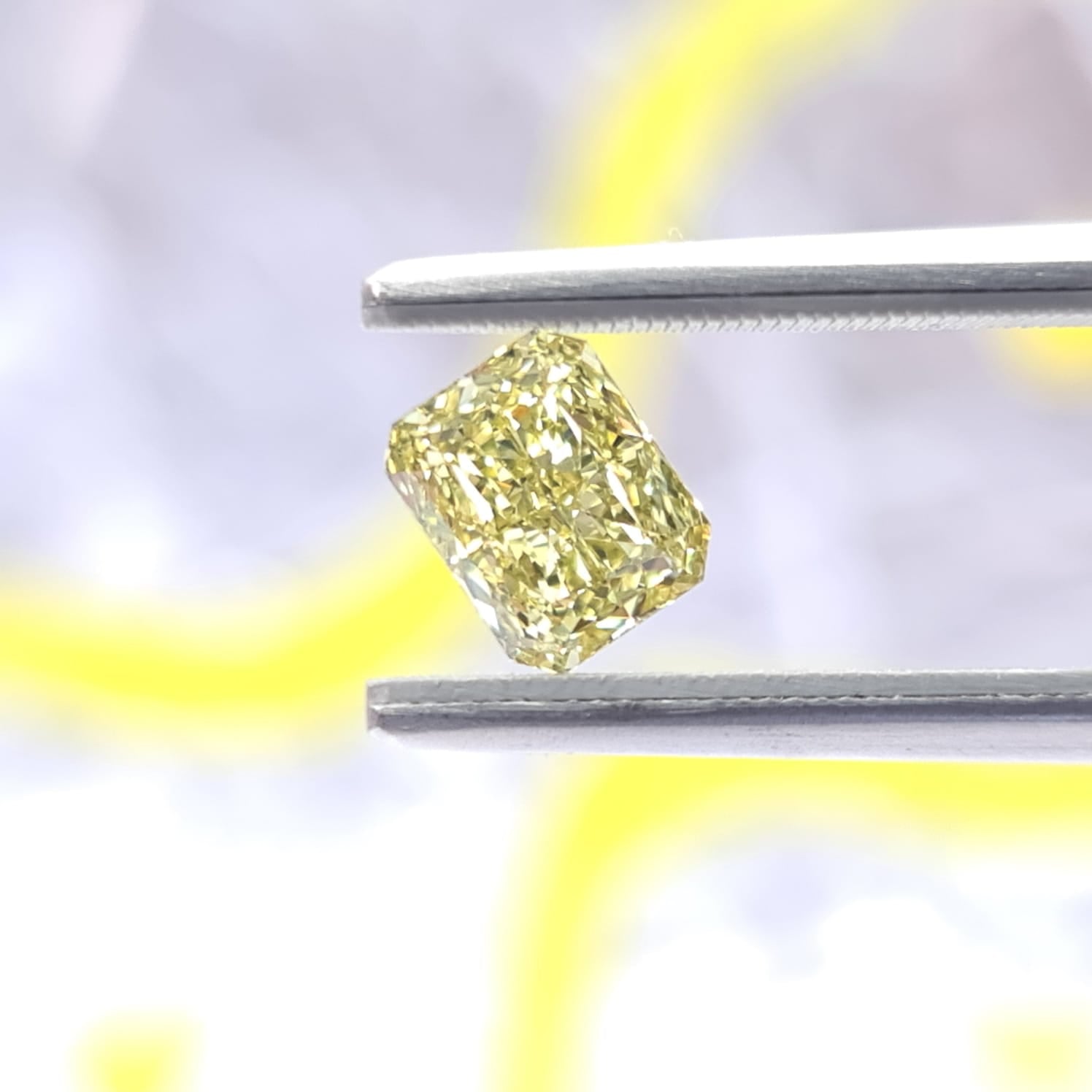 1.13 Carat RADIANT Shape YELLOW Color Diamond