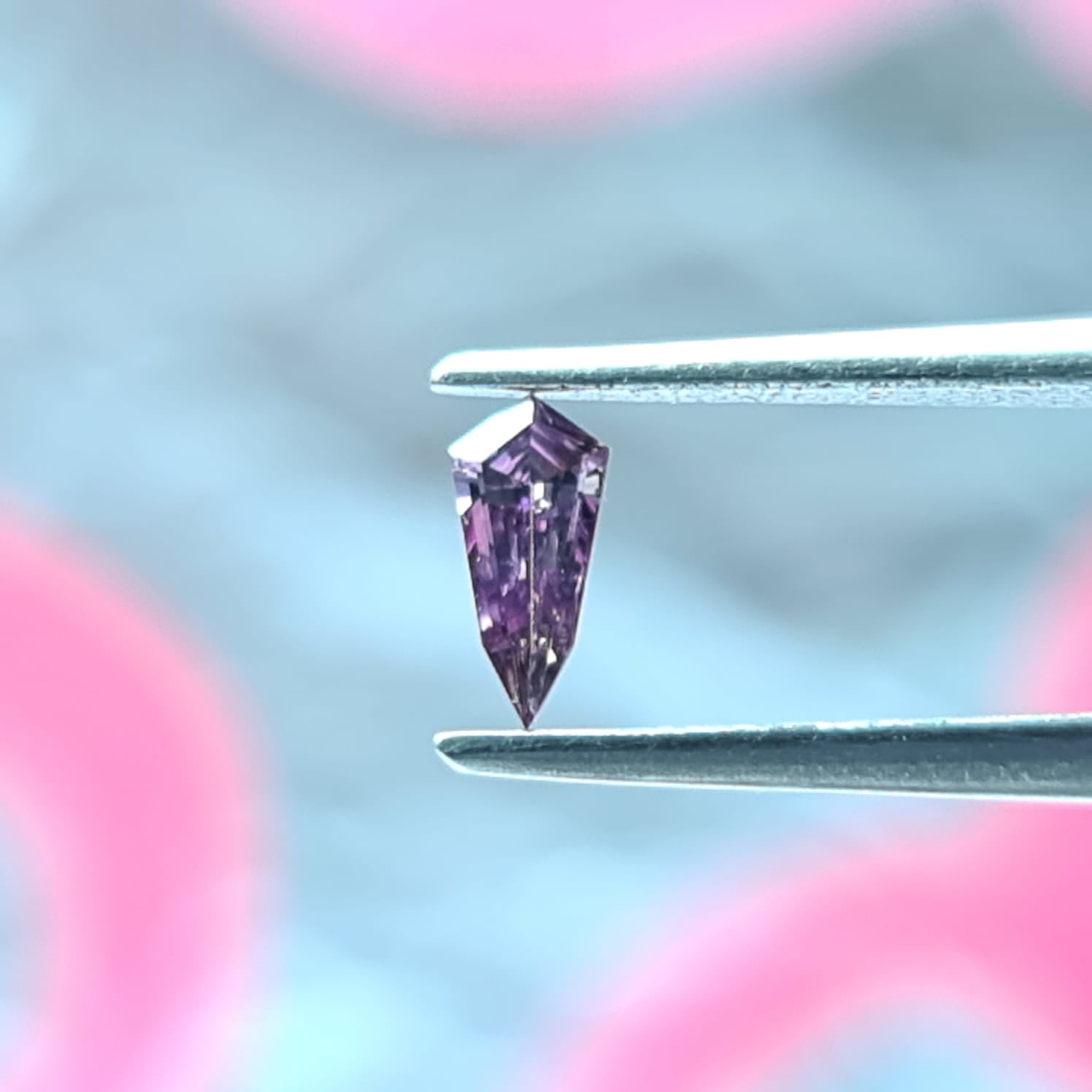 0.11 Carat KITE Shape PURPLE Color Diamond
