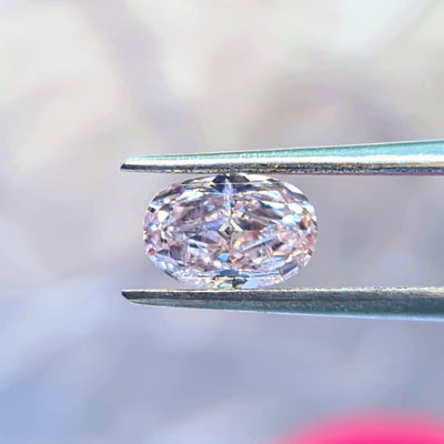 0.89 Carat OVAL Shape PINK Color Diamond