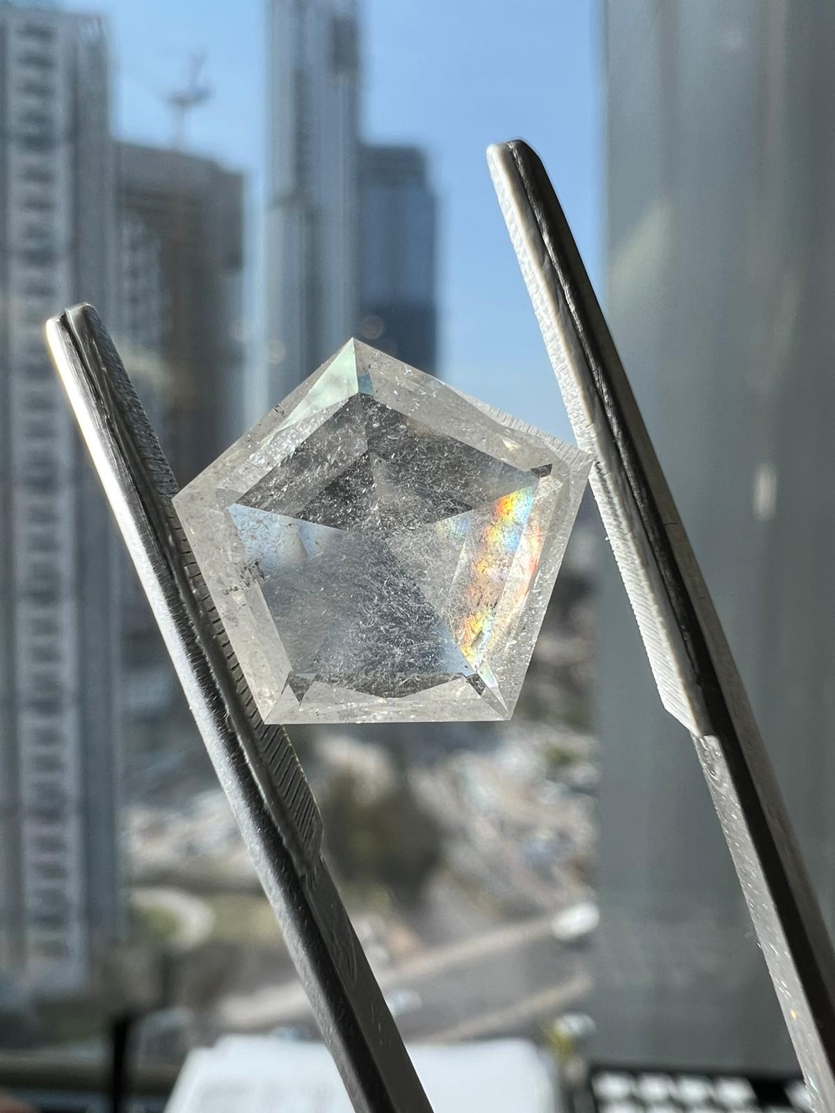 GRAY Diamond, 4.39 Carat, SHIELD Shape, I1 Clarity - VMK Diamonds