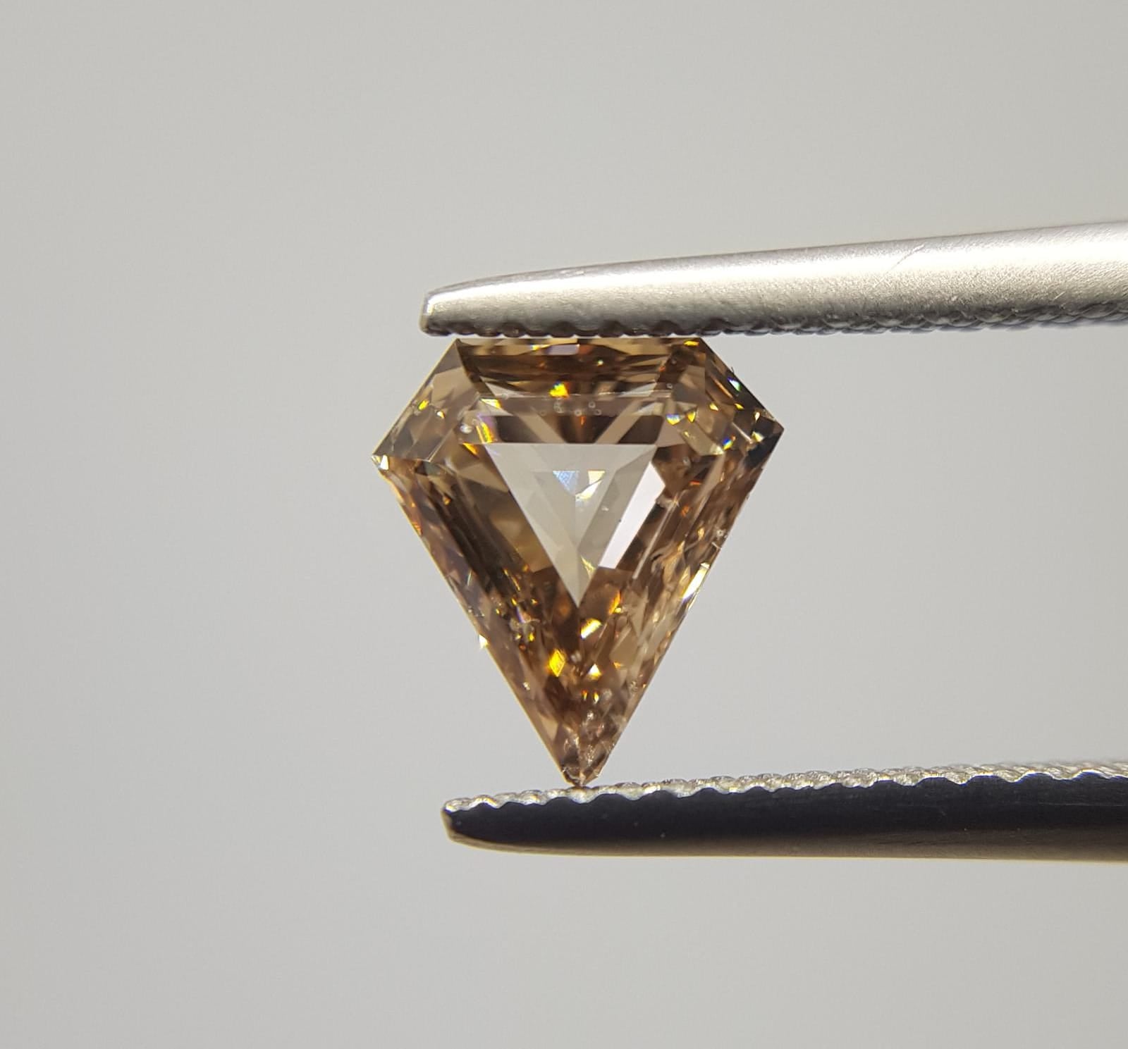 1.06 Carat SHIELD Shape BROWN Color Diamond - VMK Diamonds