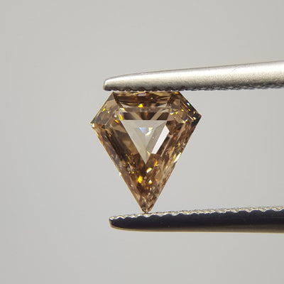 1.06 Carat SHIELD Shape BROWN Color Diamond - VMK Diamonds