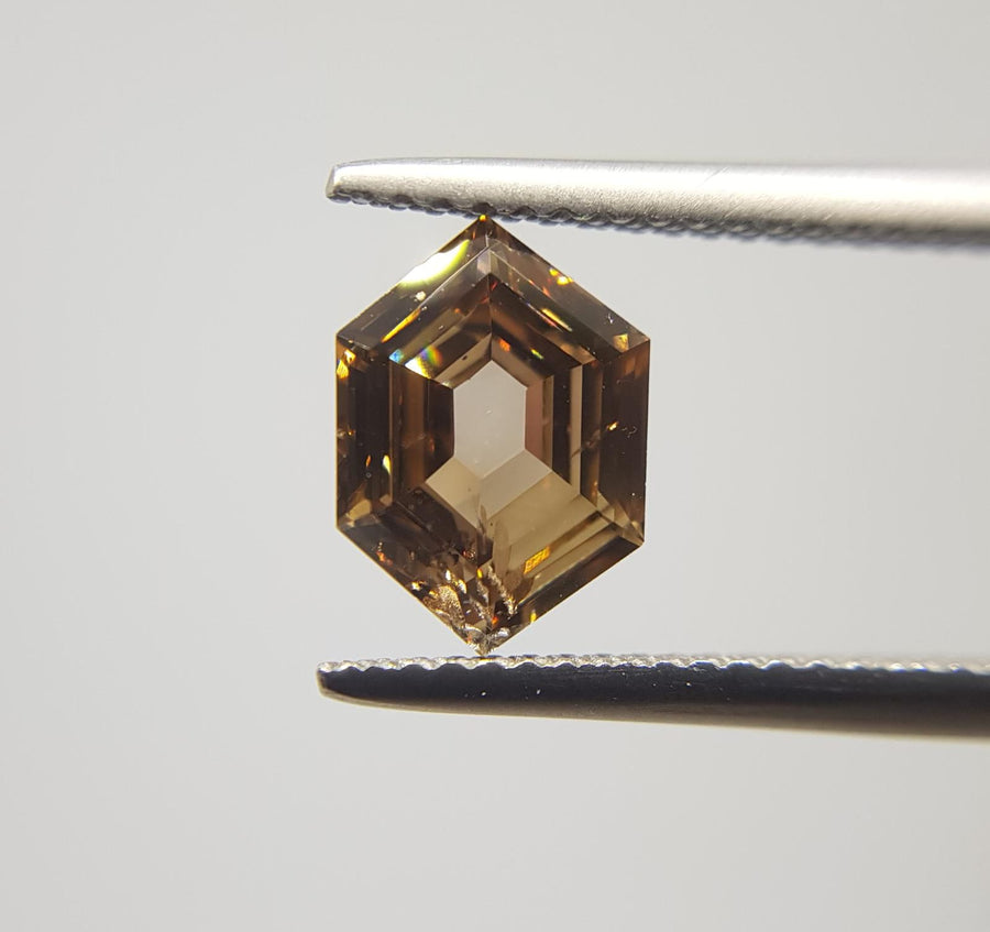 1.51 Carat SHIELD Shape BROWN Color Diamond - VMK Diamonds