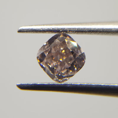 0.46 Carat CUSHION Shape BROWN Color Diamond - VMK Diamonds