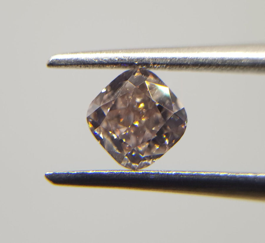 0.46 Carat CUSHION Shape BROWN Color Diamond - VMK Diamonds