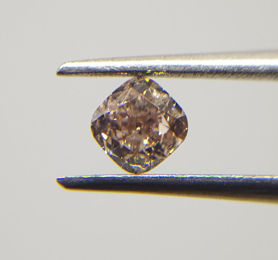 0.34 Carat CUSHION Shape BROWN Color Diamond - VMK Diamonds