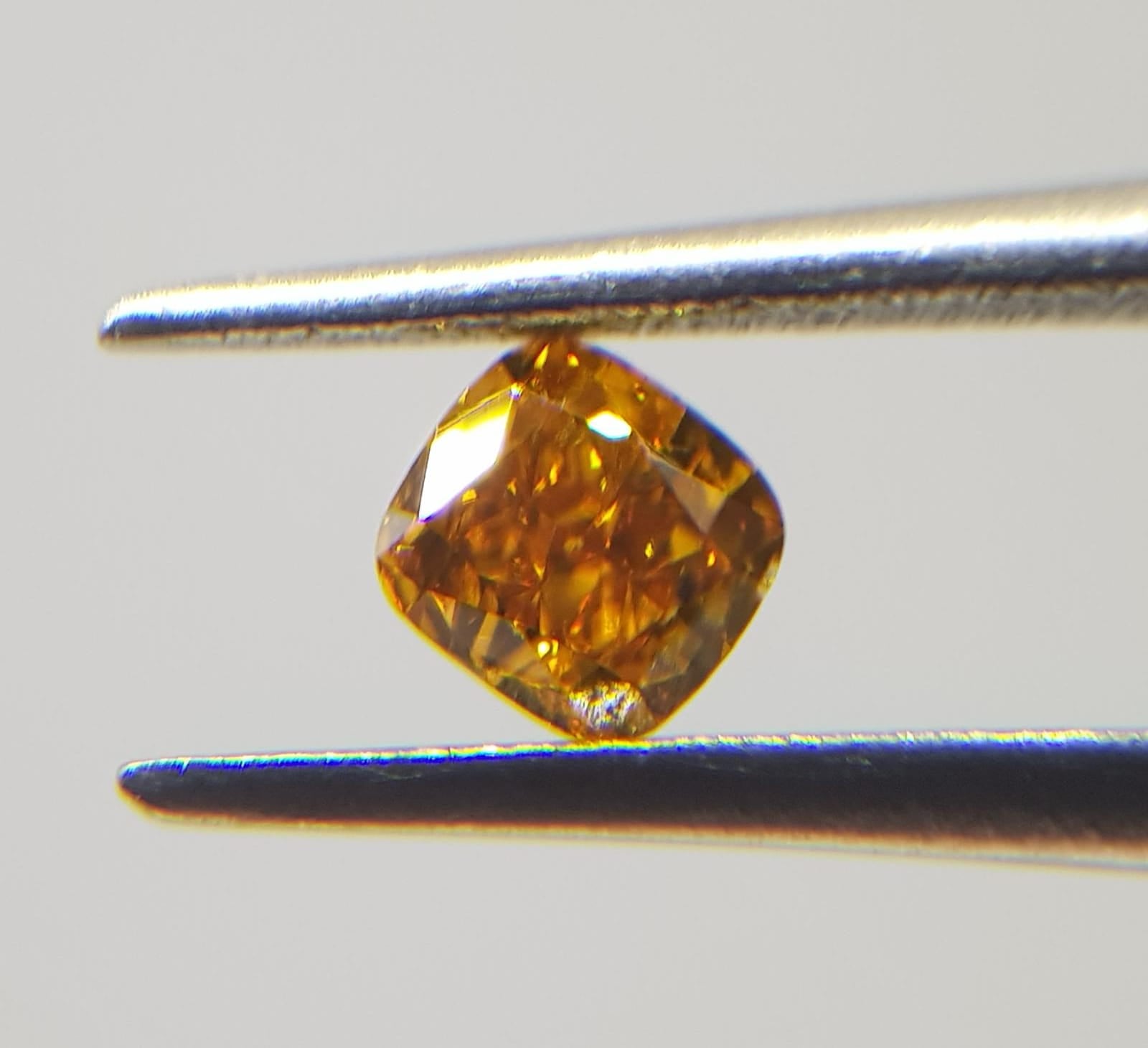 0.31 Carat CUSHION Shape ORANGE Color Diamond - VMK Diamonds