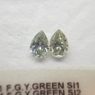 0.74 Carat PEAR Shape GREEN CHAMELEON Color Diamond - VMK Diamonds