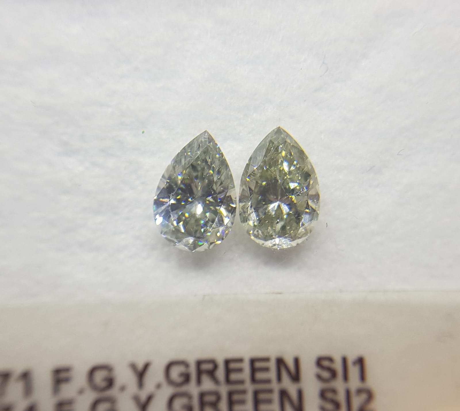 0.71 Carat PEAR Shape GREEN CHAMELEON Color Diamond - VMK Diamonds