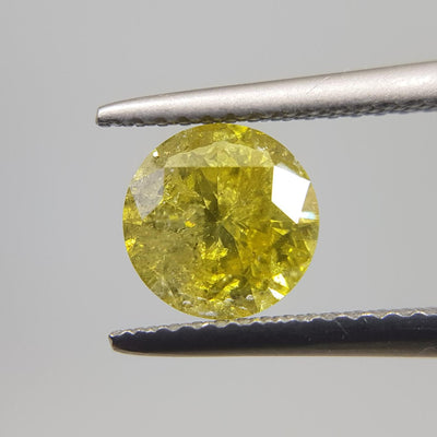 1.52 Carat ROUND Shape YELLOW Color Diamond - VMK Diamonds