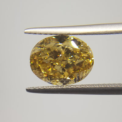 4.65 Carat OVAL Shape YELLOW Color Diamond - VMK Diamonds