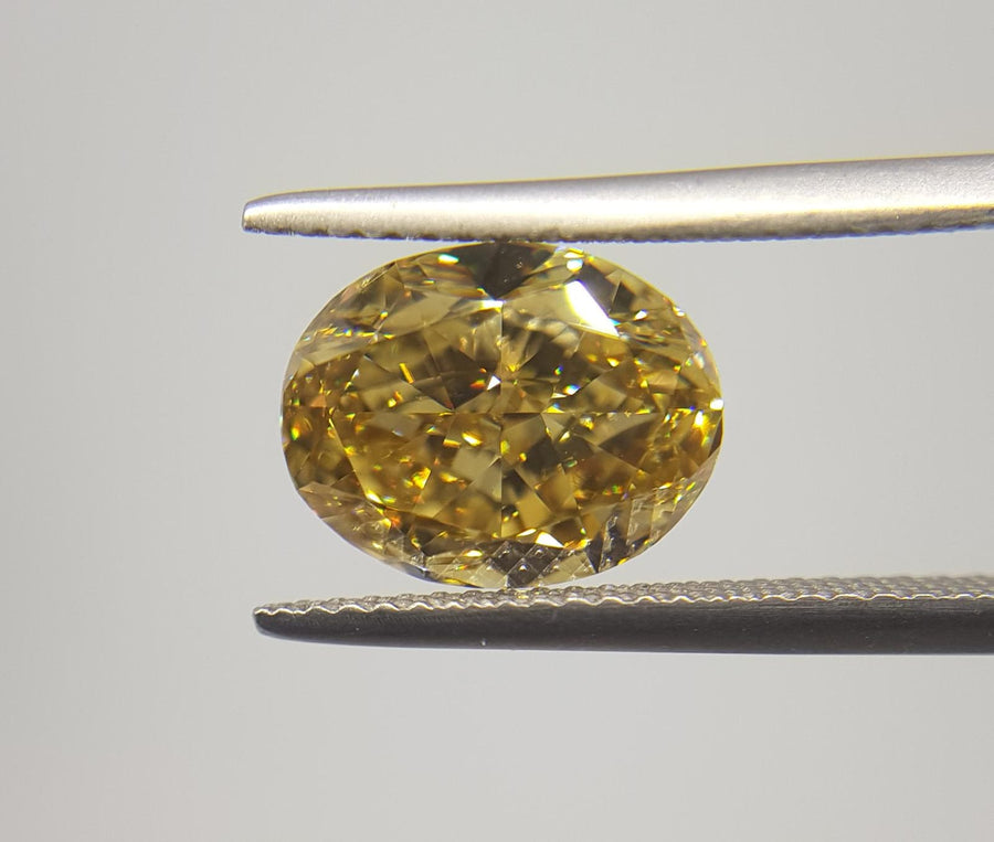 4.65 Carat OVAL Shape YELLOW Color Diamond - VMK Diamonds
