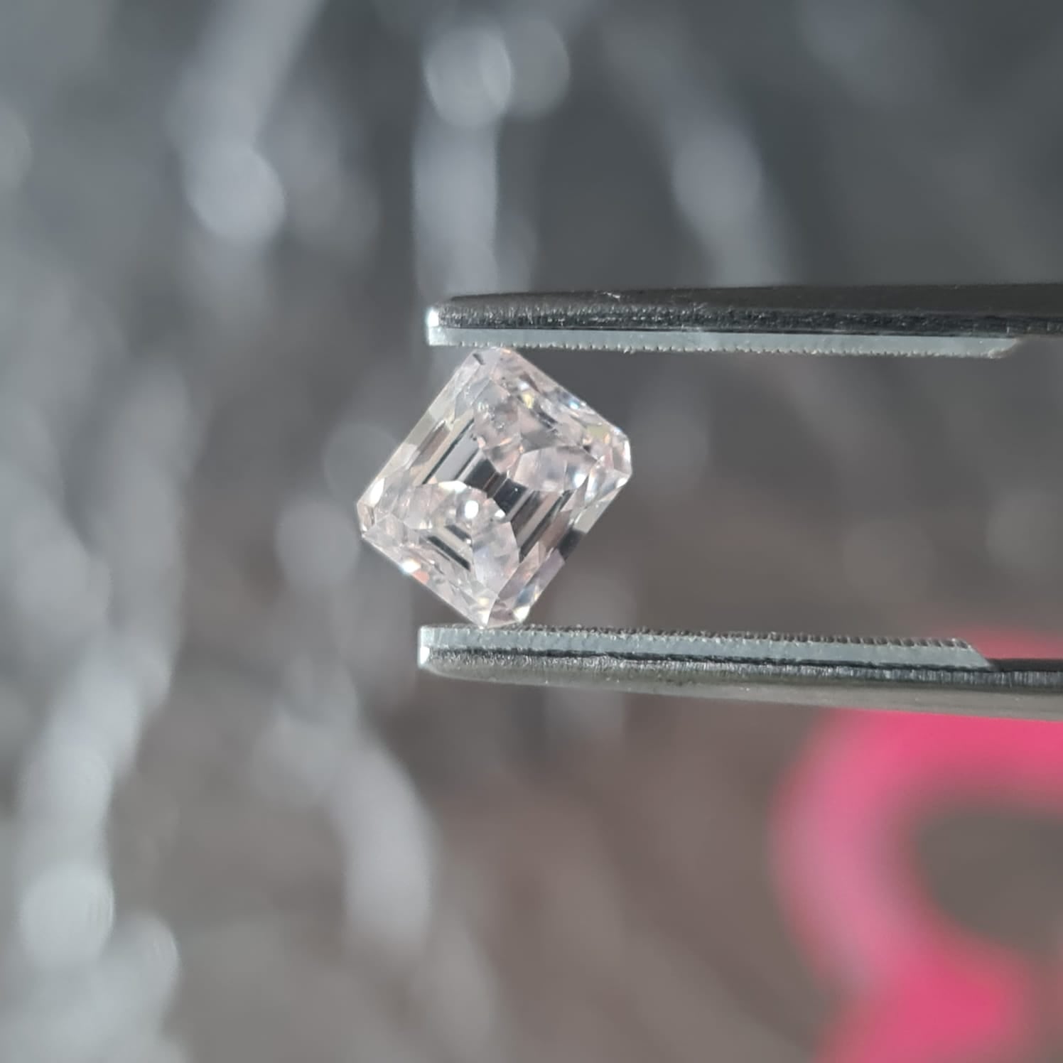 1.41 Carat EMERALD Shape PINK Color Diamond - VMK Diamonds