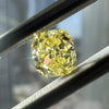 YELLOW Diamond, 0.84 Carat, CUSHION Shape, VVS2 Clarity - VMK Diamonds