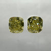 YELLOW Diamond, 0.82 Carat, CUSHION Shape, VS2 Clarity