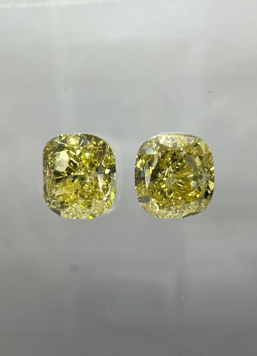 YELLOW Diamond, 1.00 Carat, CUSHION Shape, SI2 Clarity - VMK Diamonds
